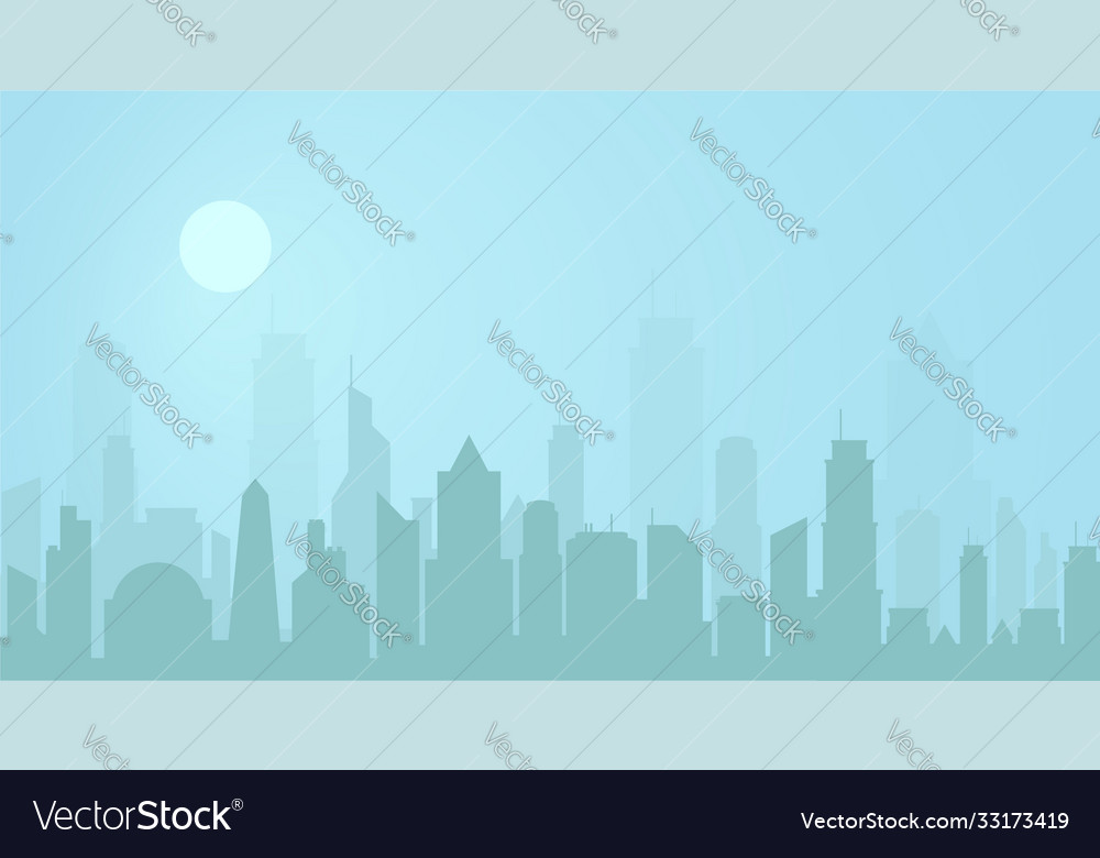 City street landscape at night modern Royalty Free Vector