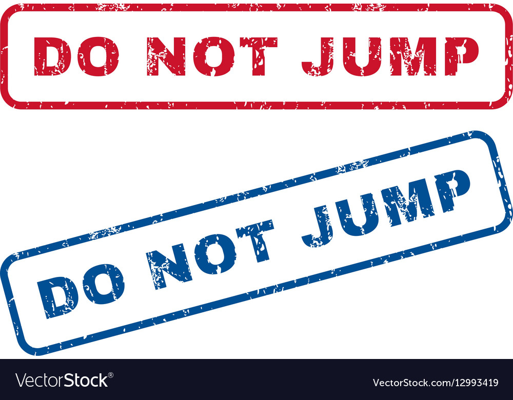 Do not jump rubber stamps Royalty Free Vector Image