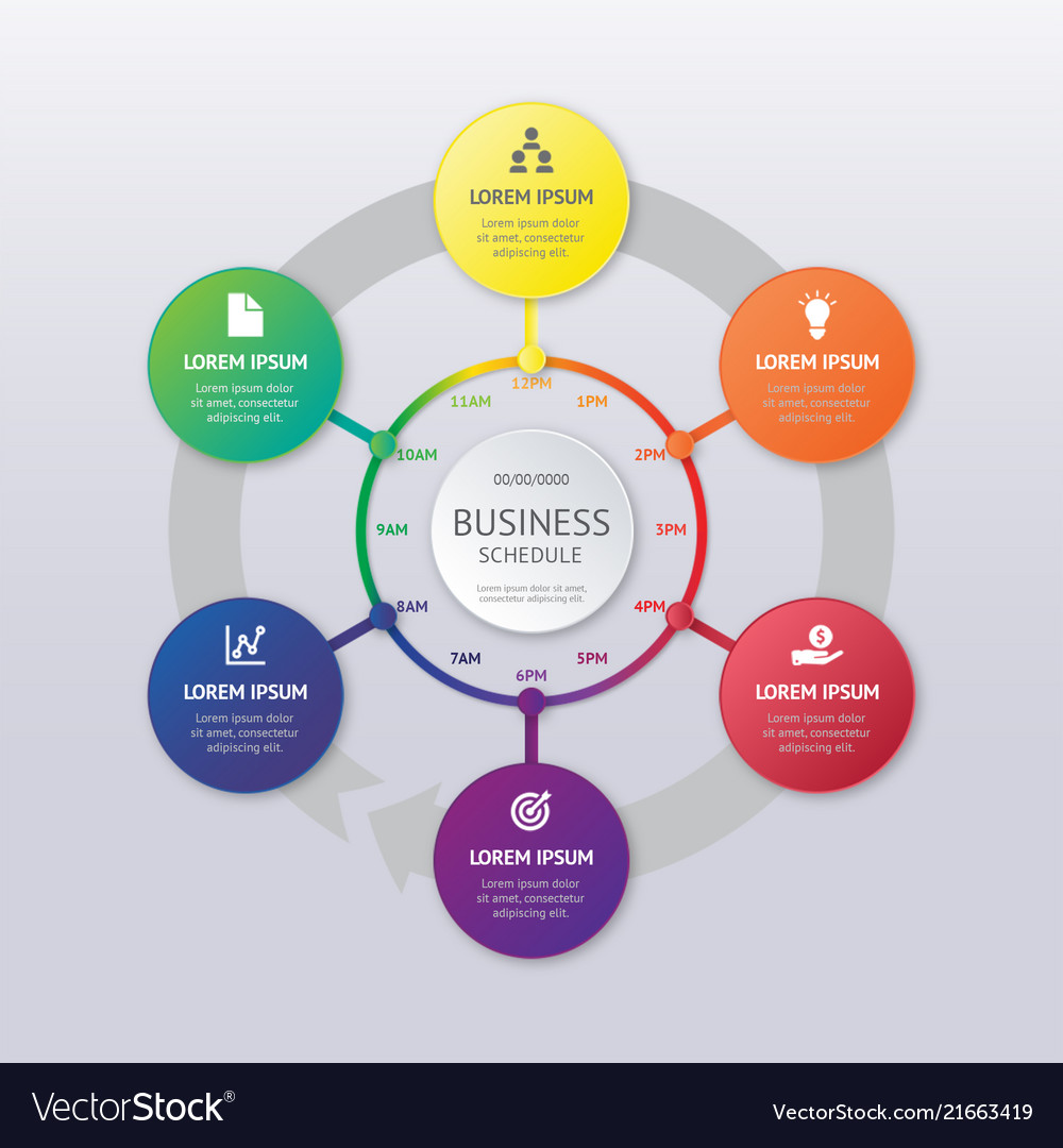 Infographic timeline schedule Royalty Free Vector Image