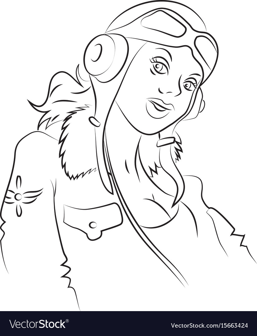 Cartoon image of air force woman Royalty Free Vector Image Cartoon image of air force woman Royalty Free Vector Image