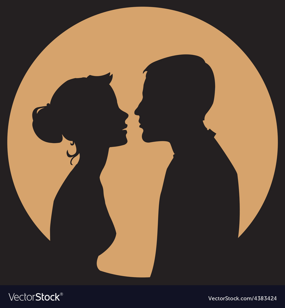 Premium Vector  Love couple looking at each other. romantic