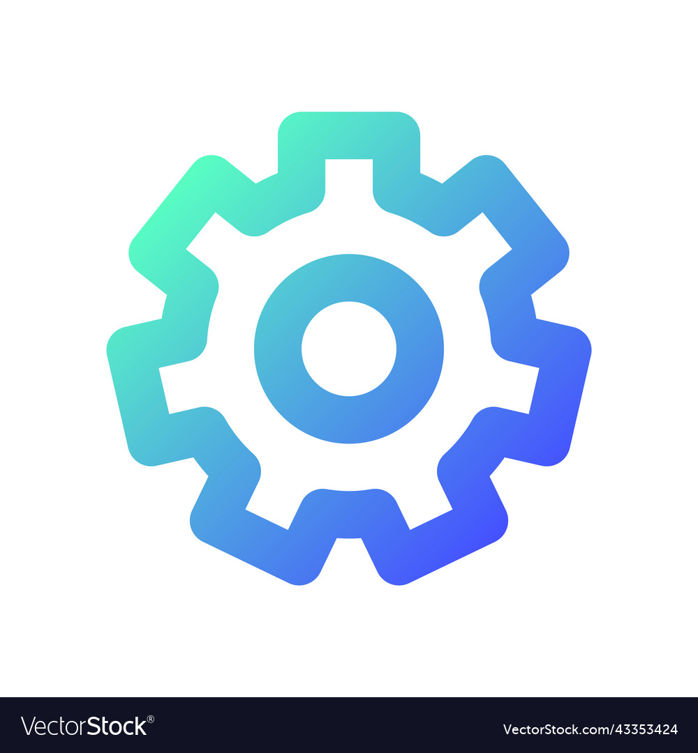 Settings gear pixel perfect gradient linear ui