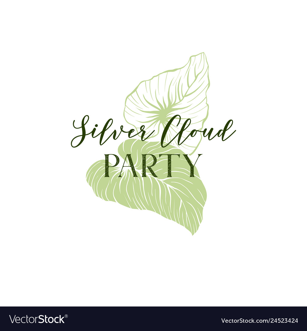 Tropical party invitation hand drawn template