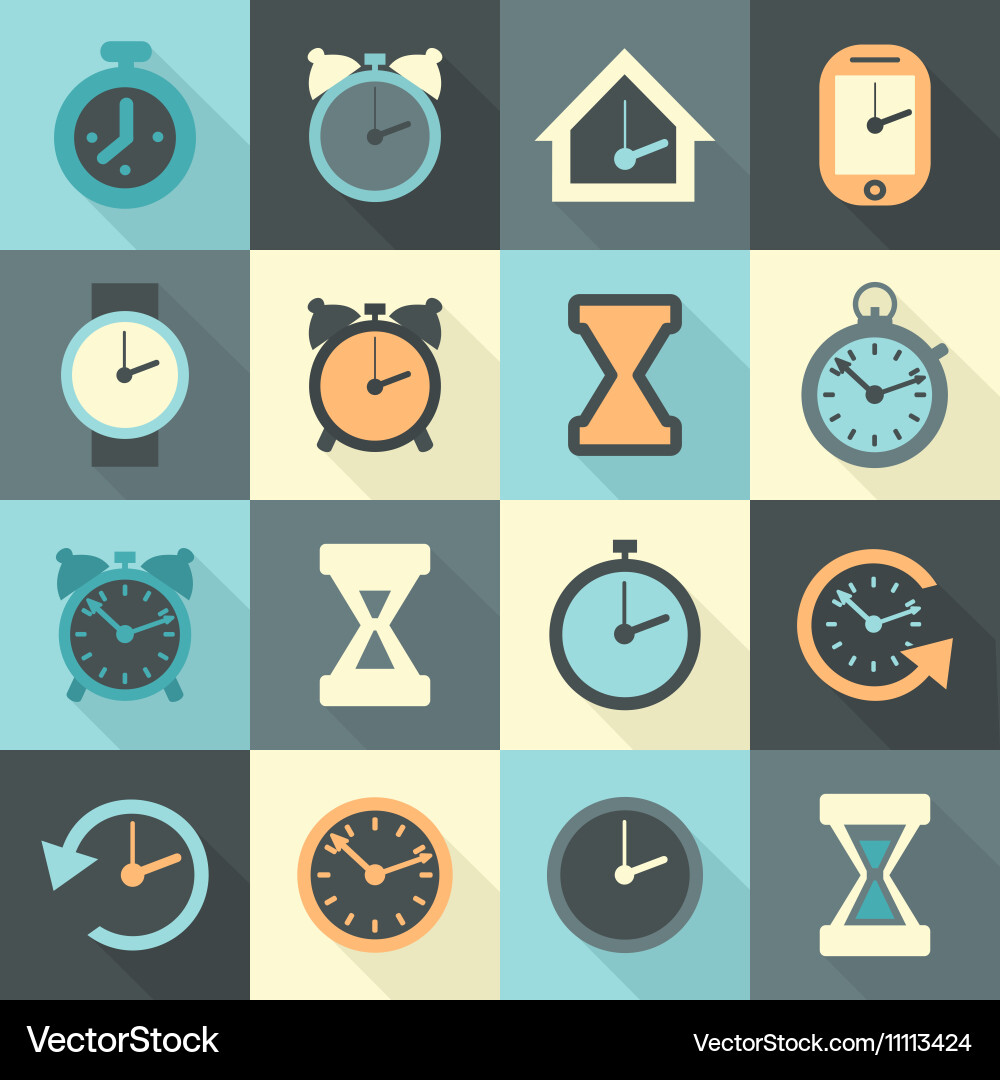 Watch flat Royalty Free Vector Image - VectorStock