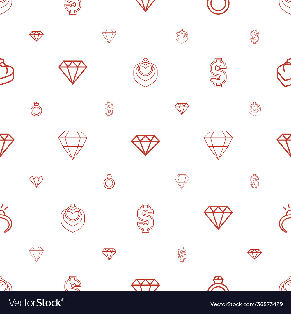 Expensive icons pattern seamless white background