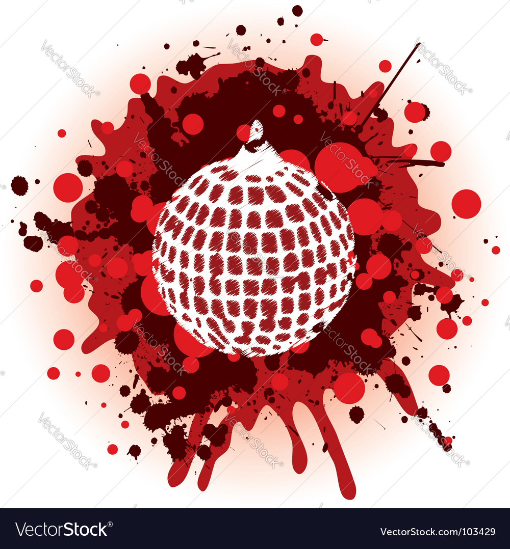 Grungy red christmas design with globe