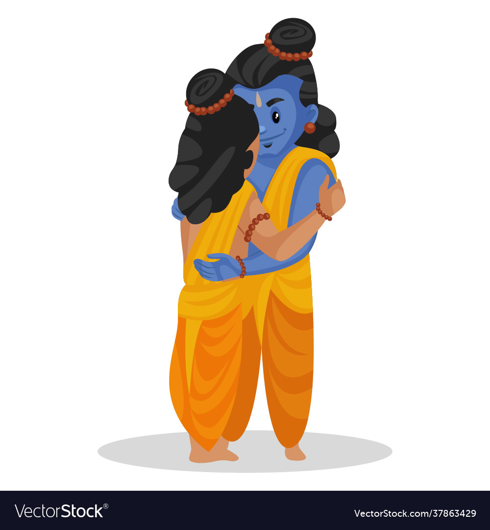 Lakshman and lord rama cartoon character Vector Image