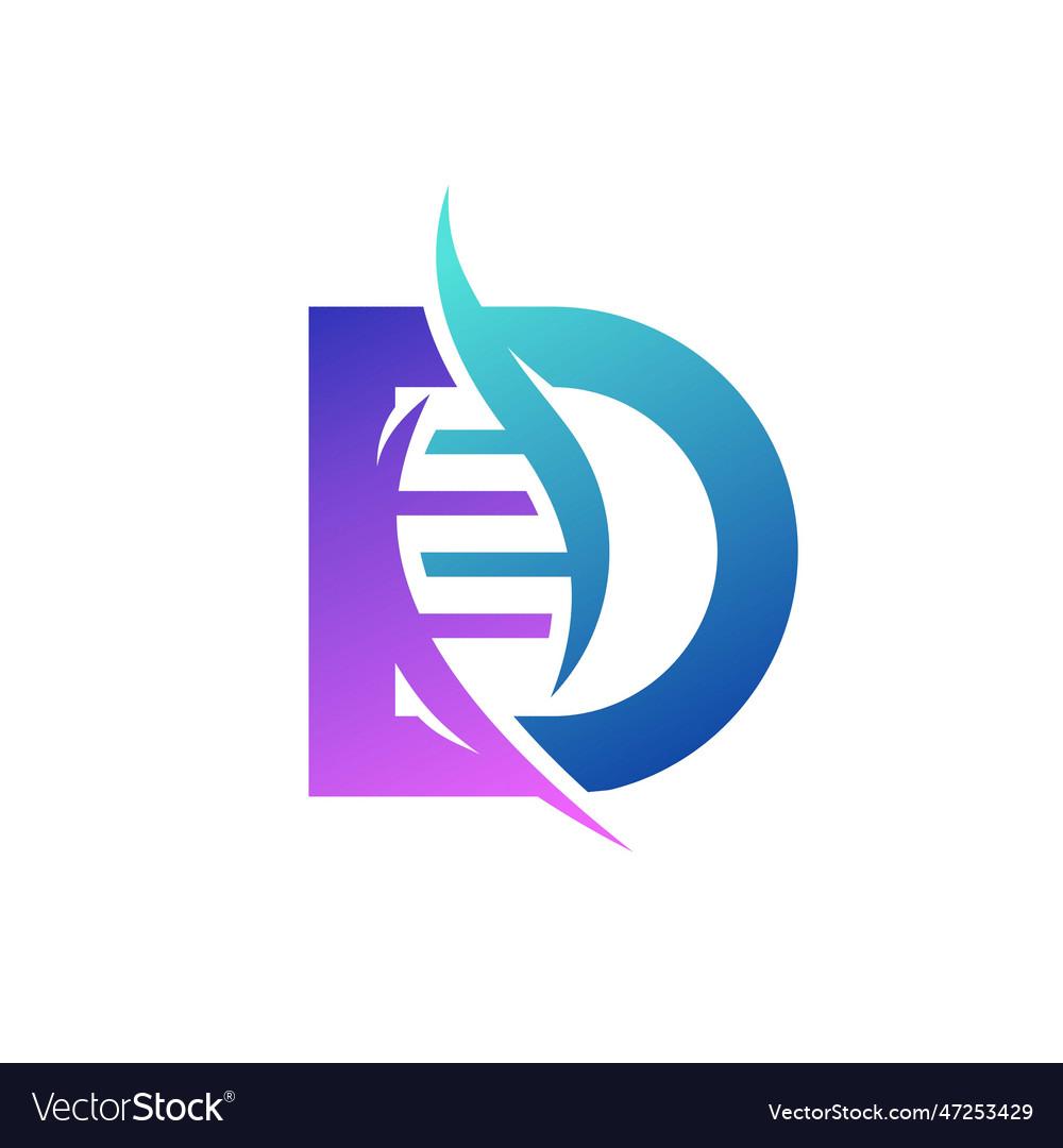 Letter d dna logo