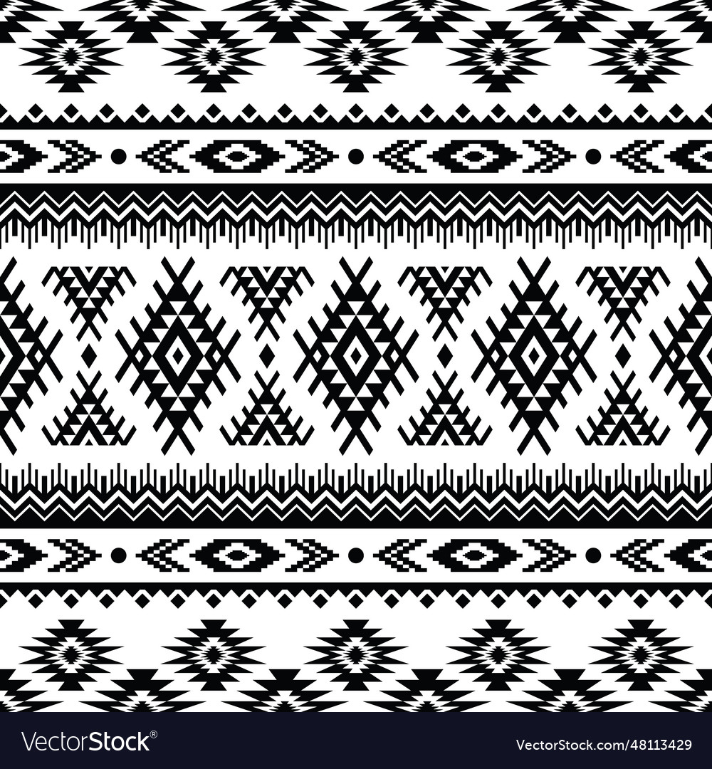 Seamless ethnic pattern in navajo style Royalty Free Vector