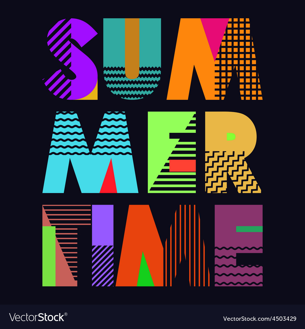 Summer Time Typography 583455 Vector Art at Vecteezy