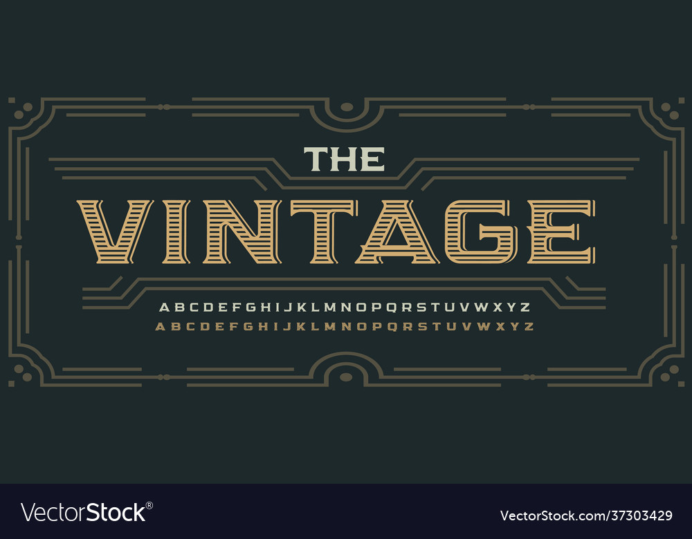 Vintage victorian style letters classic serif vector image Vintage victorian style letters classic serif
