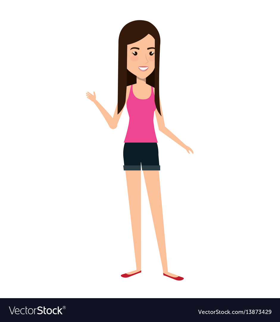 Young woman avatar character Royalty Free Vector Image