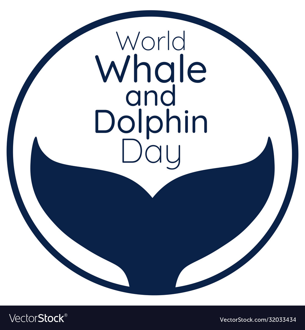 World whale and dolphin day holiday concept Vector Image
