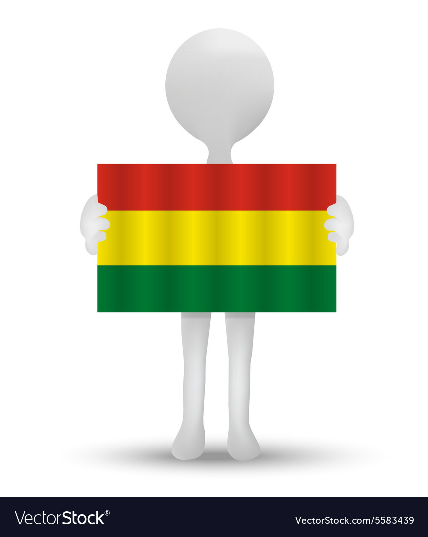 Flag of plurinational state bolivia Royalty Free Vector