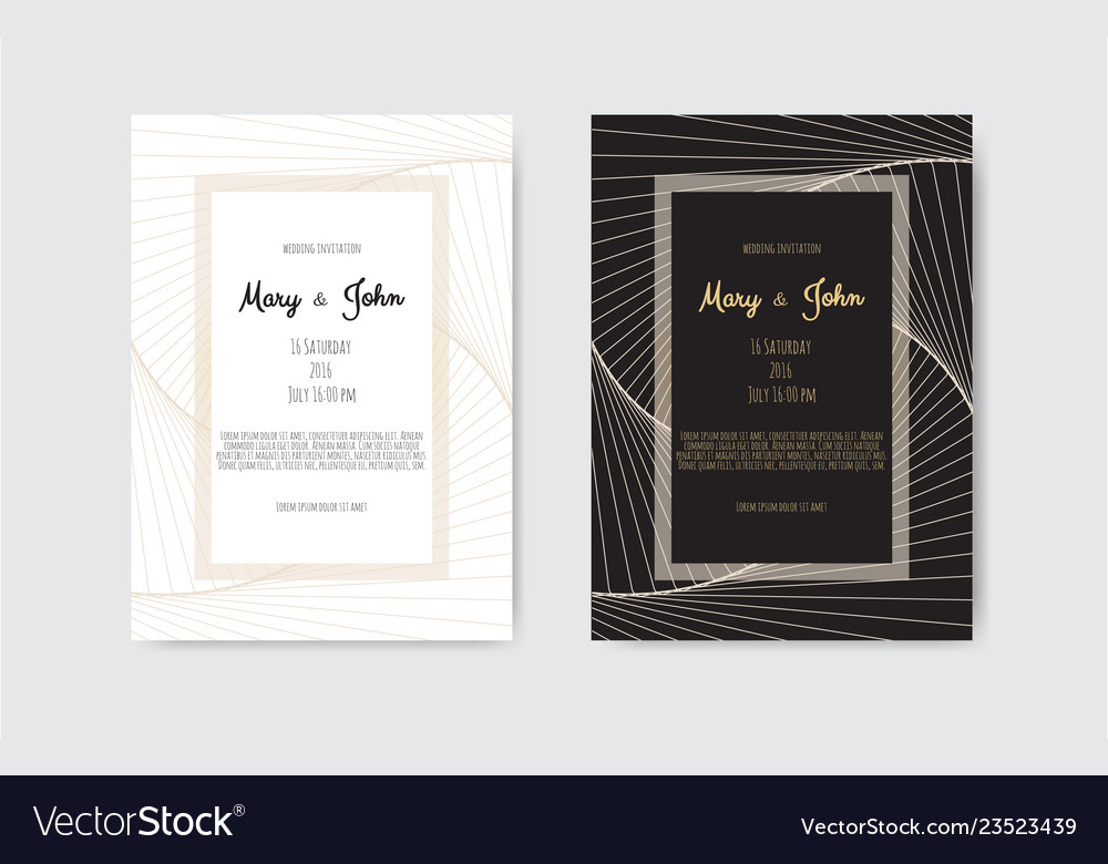 Gold vintage greeting card on a black background Vector Image