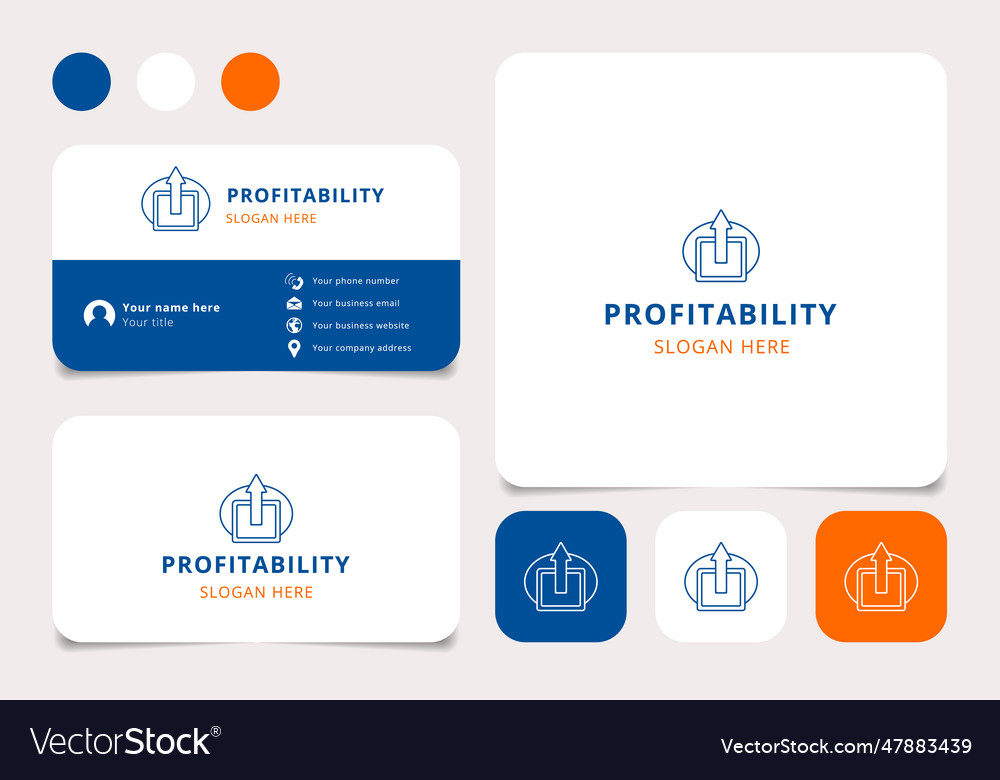 Profitability logo design with editable slogan