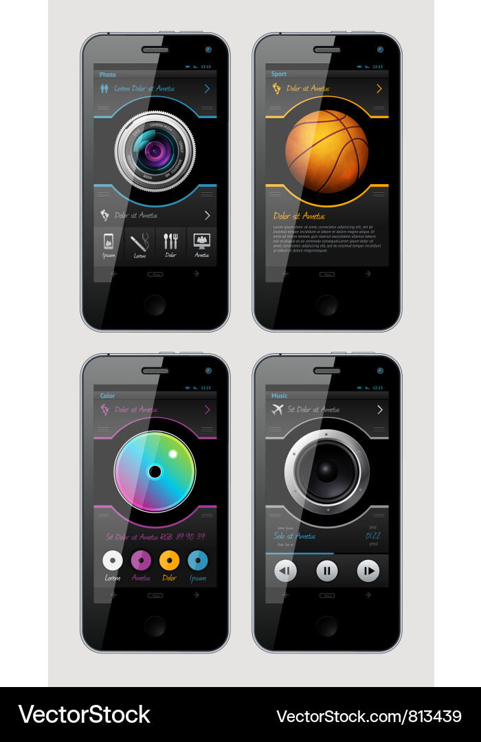 Simple template interface Royalty Free Vector Image