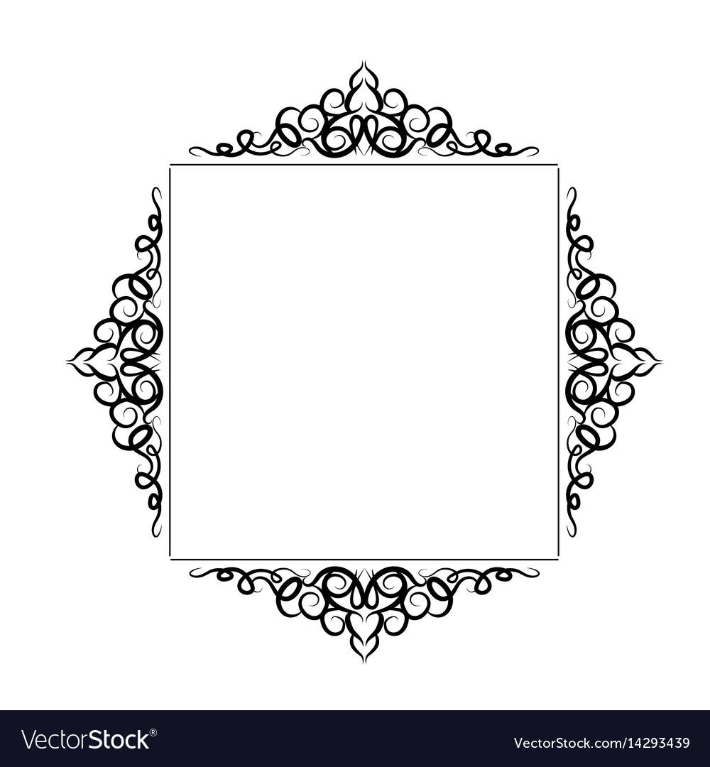 Vintage baroque frame Royalty Free Vector Image