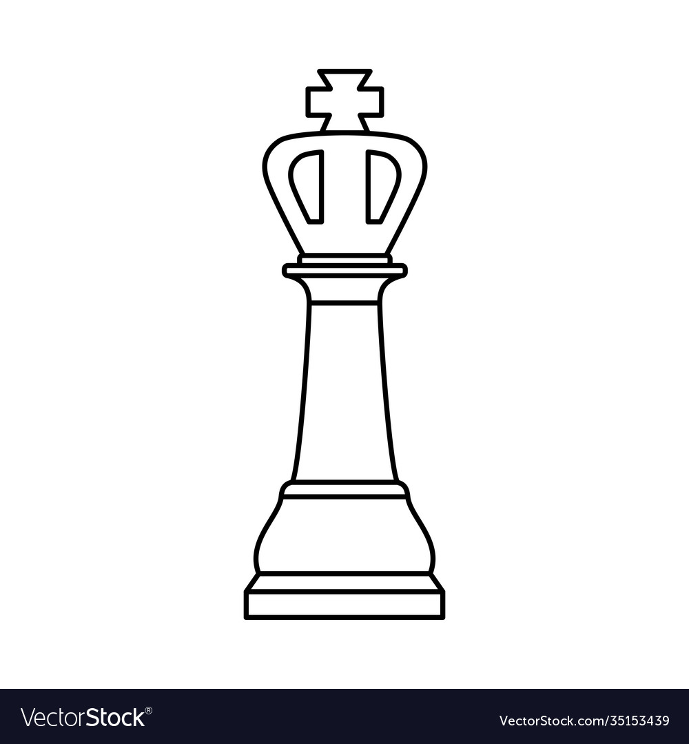 Checkmate on a white background chess black king Vector Image