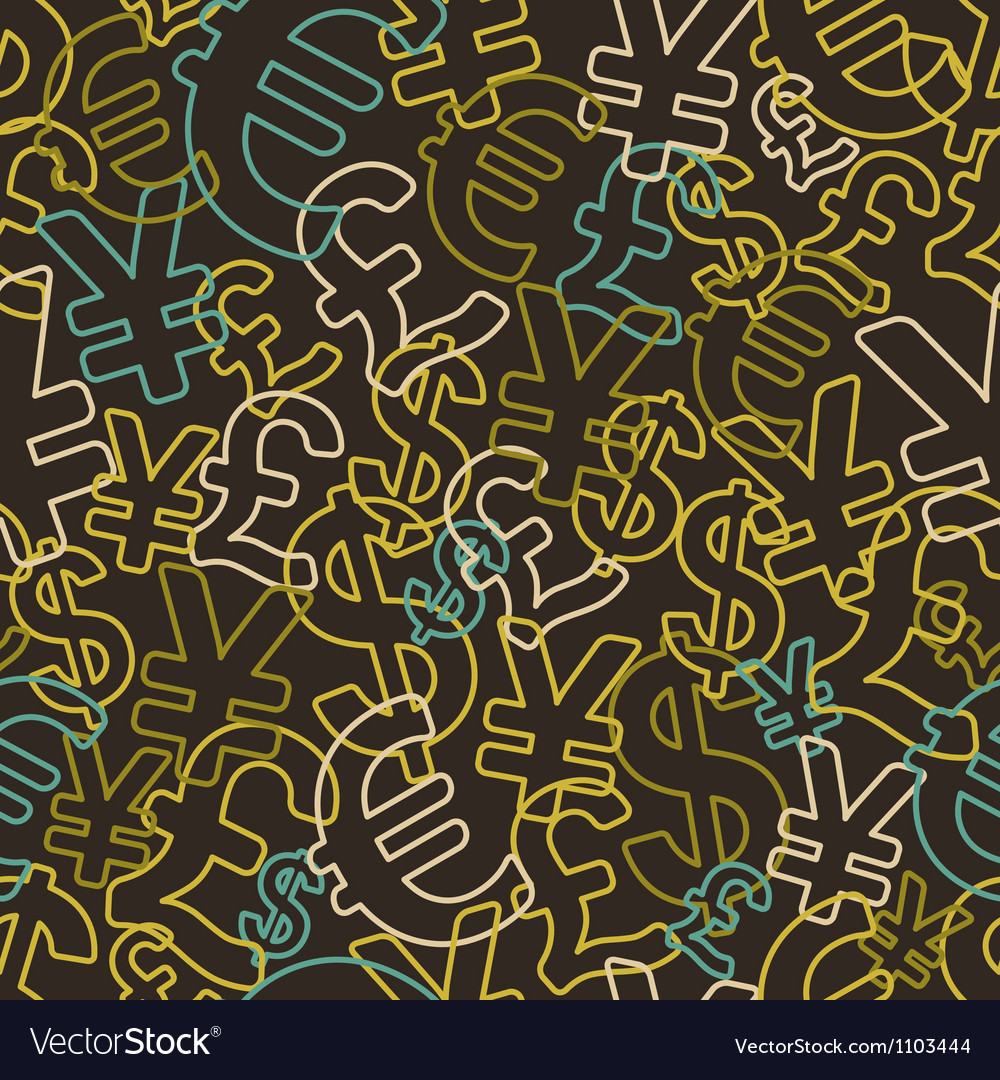 Abstract seamless pattern with money Royalty Free Vector