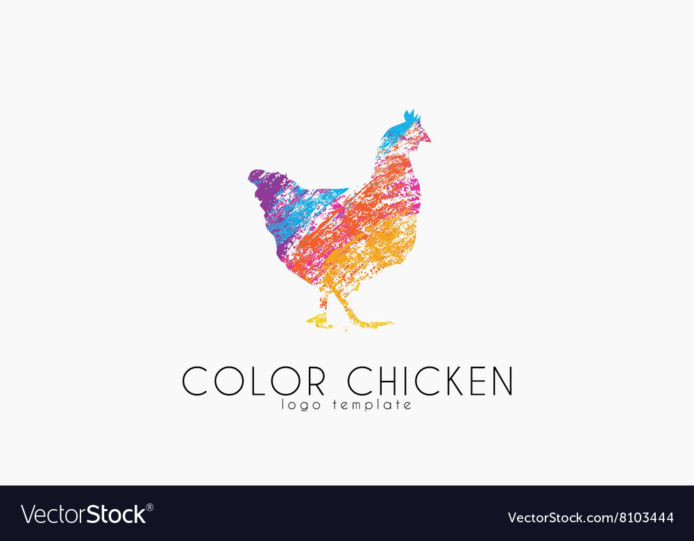 Chicken logo color creative