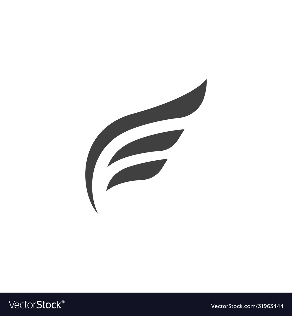 Falcon wing icon template Royalty Free Vector Image