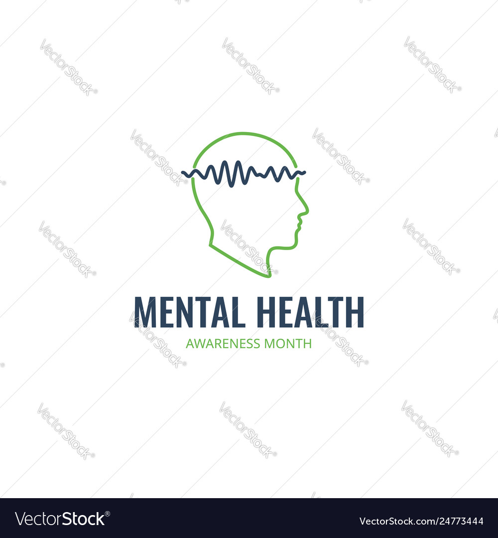 Mental health concept in simple flat style