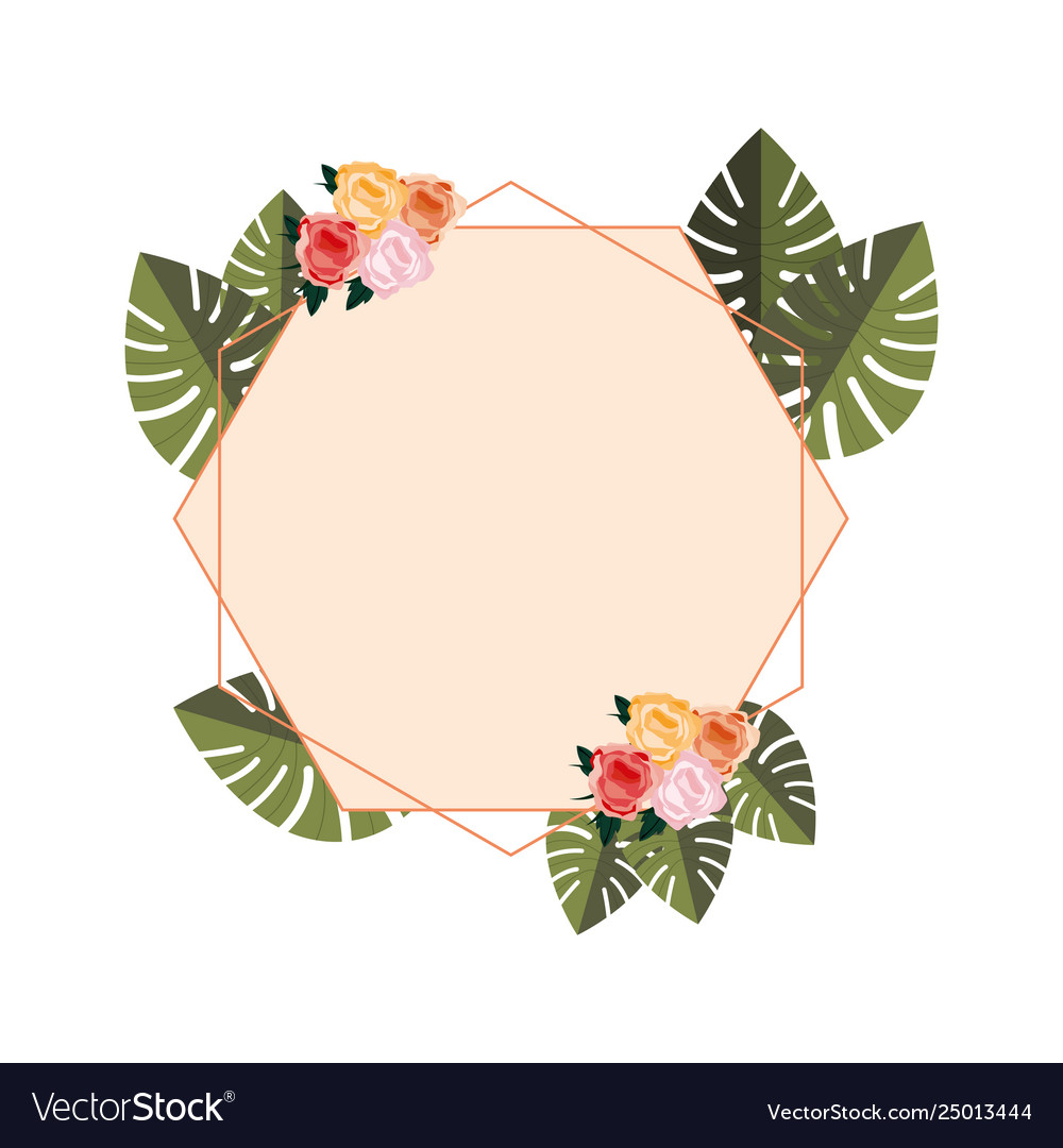 Romantic label flowers floral decoration template Vector Image Throughout Decorative Label Templates Free