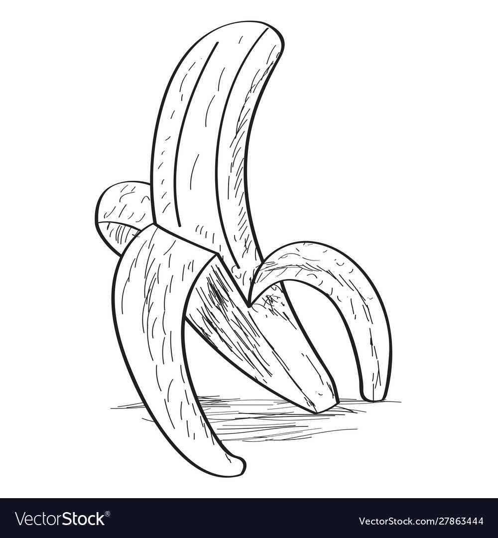 Sketch a banana