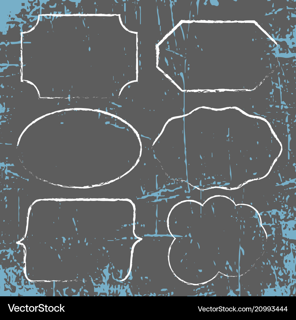 White grunge frames Royalty Free Vector Image - VectorStock