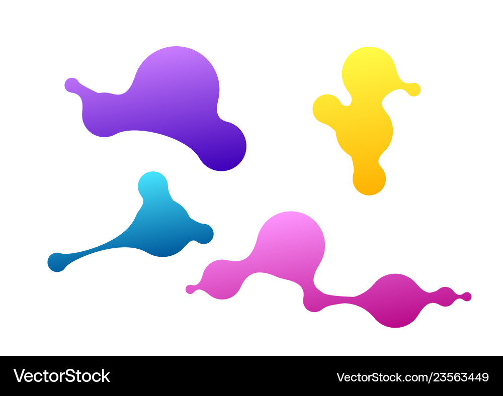 Abstract Geometric Shapes Liquid Gradient Banners Vector Image