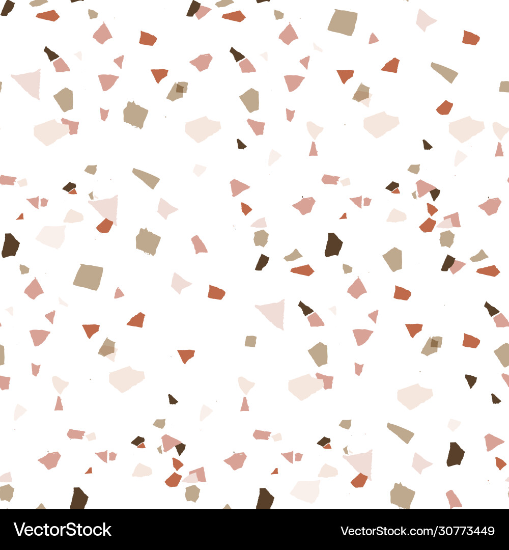 Abstract terrazzo seamless pattern Royalty Free Vector Image