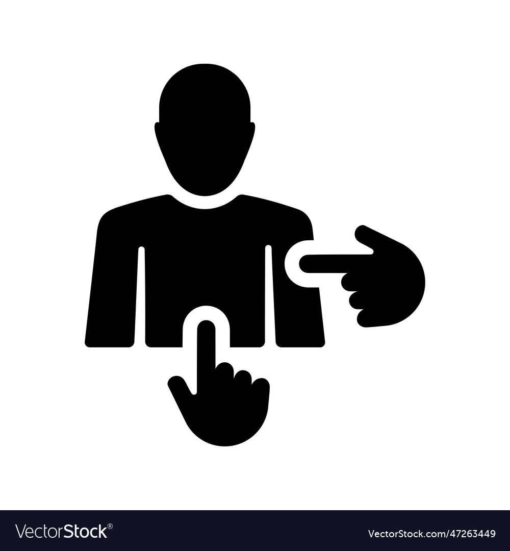 Accusation allegation icon Royalty Free Vector Image