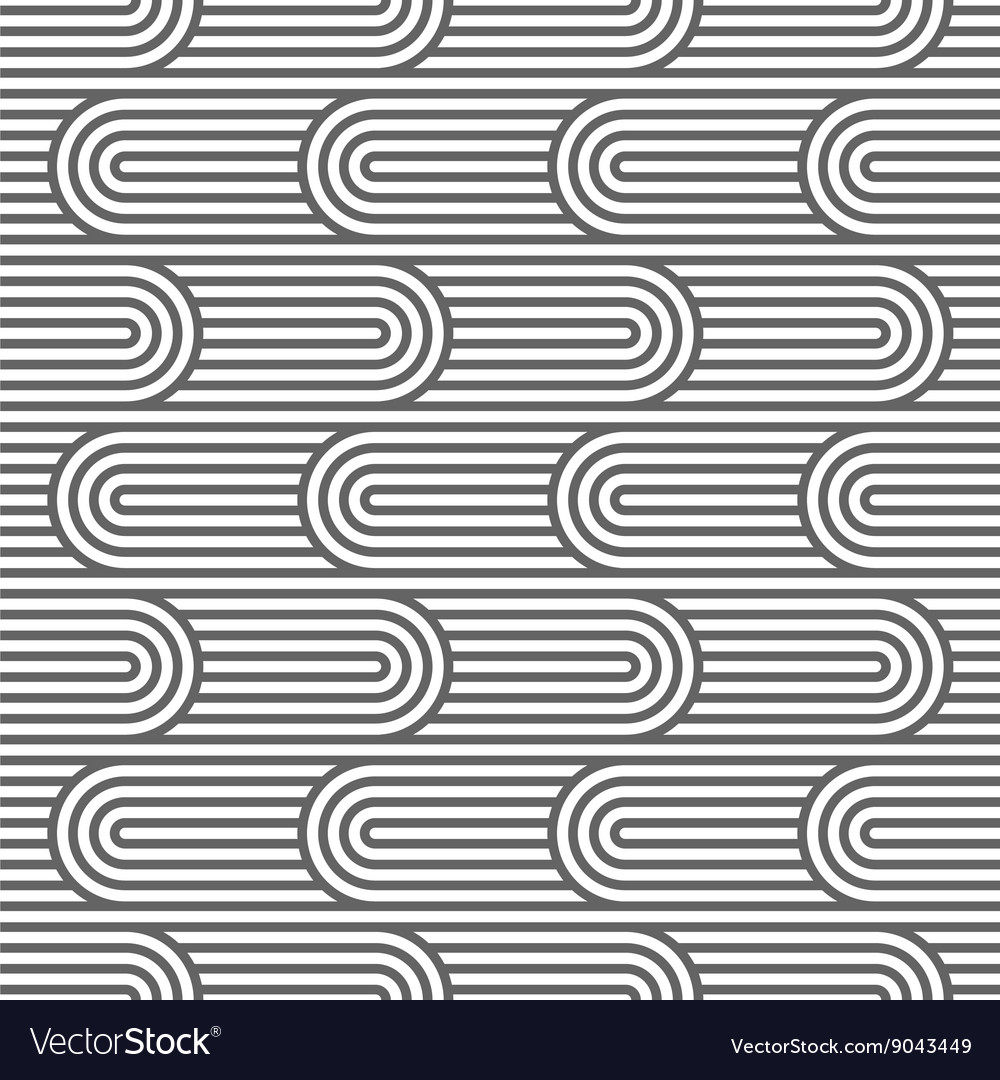 Curved striped seamless pattern Royalty Free Vector Image