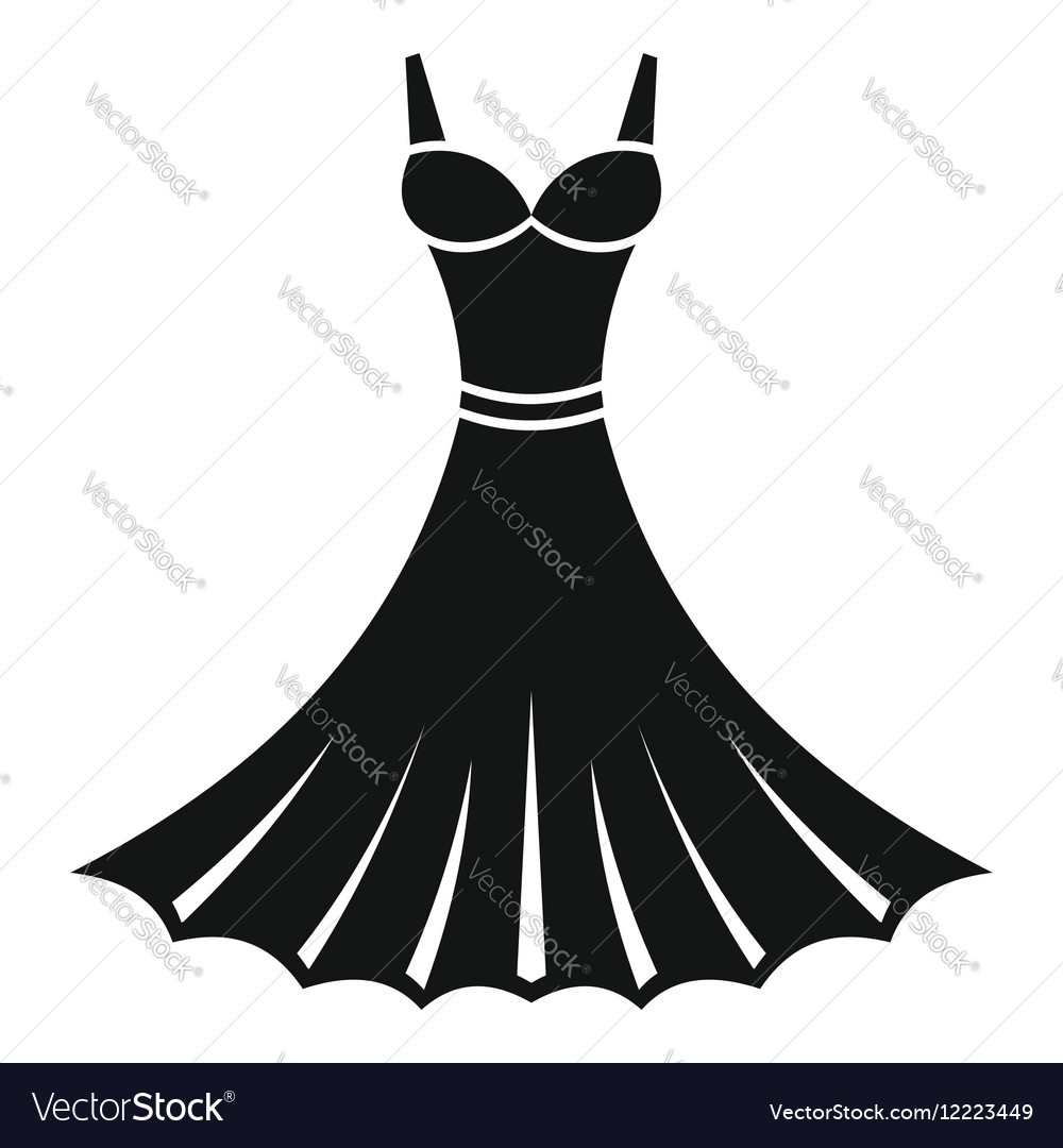 Dress icon simple style Royalty Free Vector Image