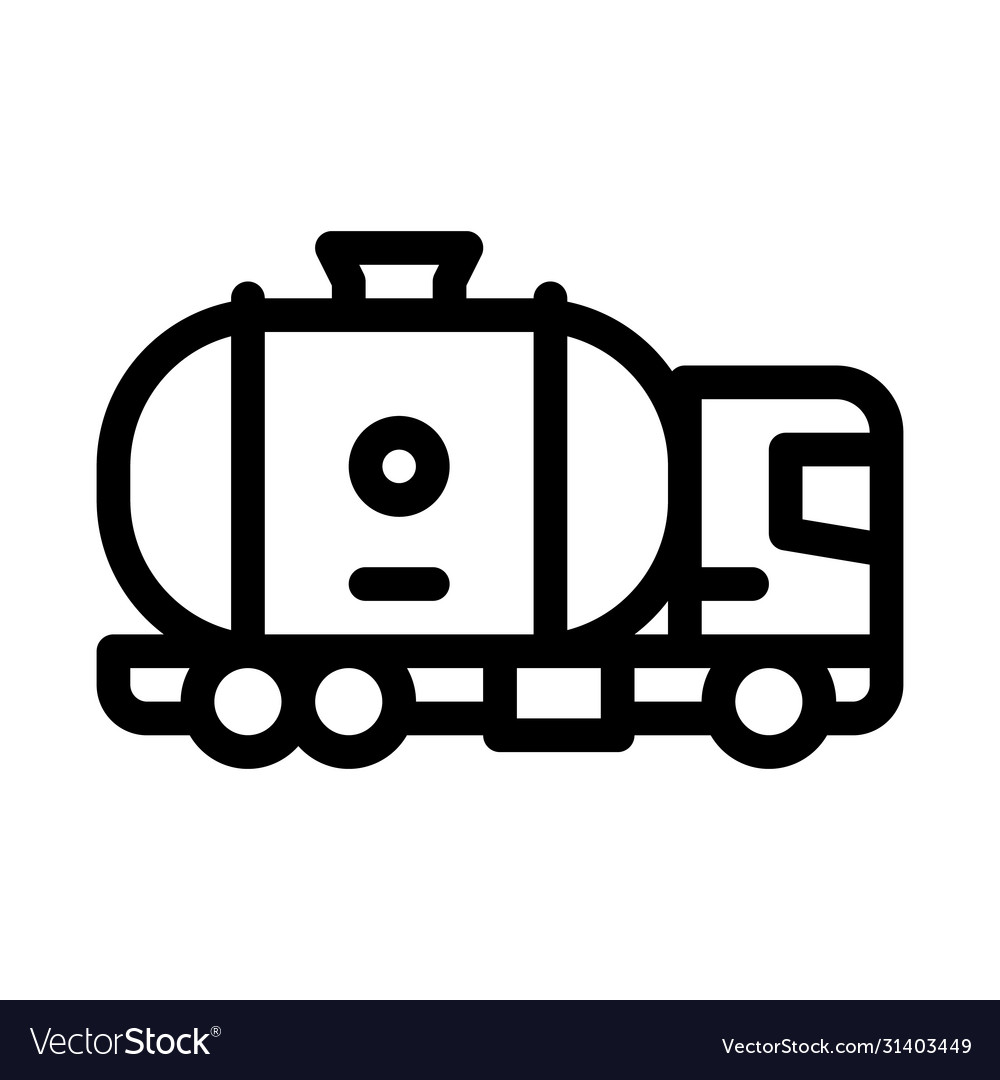 Gas tank truck icon outline Royalty Free Vector Image