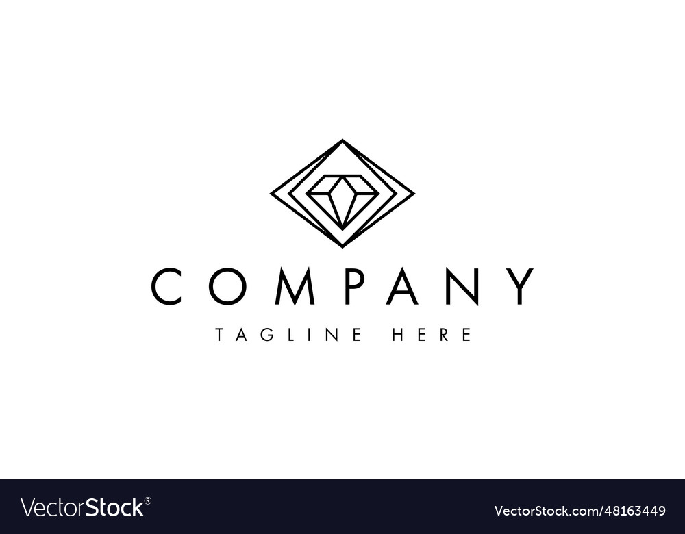 Luxury Abstract Diamond Logo Design Royalty Free Vector