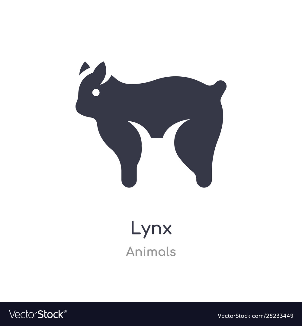 Lynx icon isolated from animals