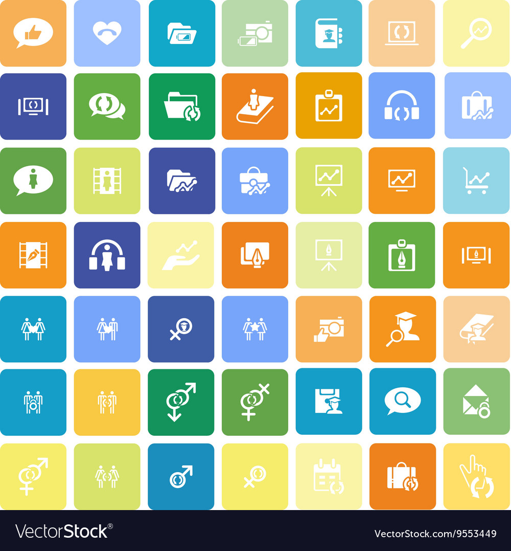 Set of 49 universal icons business internet web Vector Image