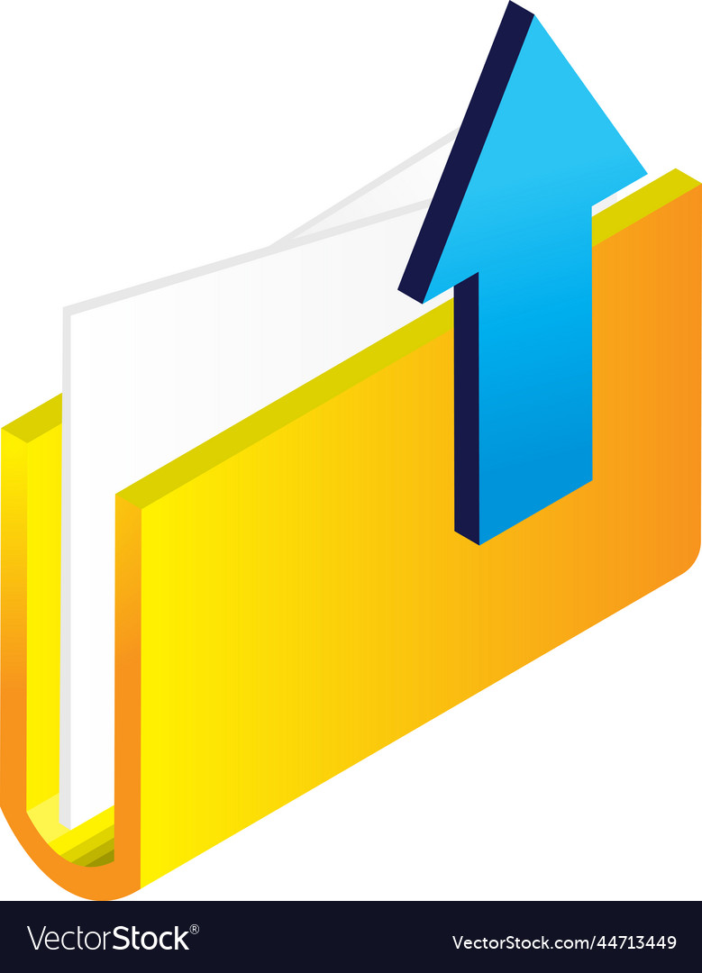 Upload in 3d isometric style Royalty Free Vector Image