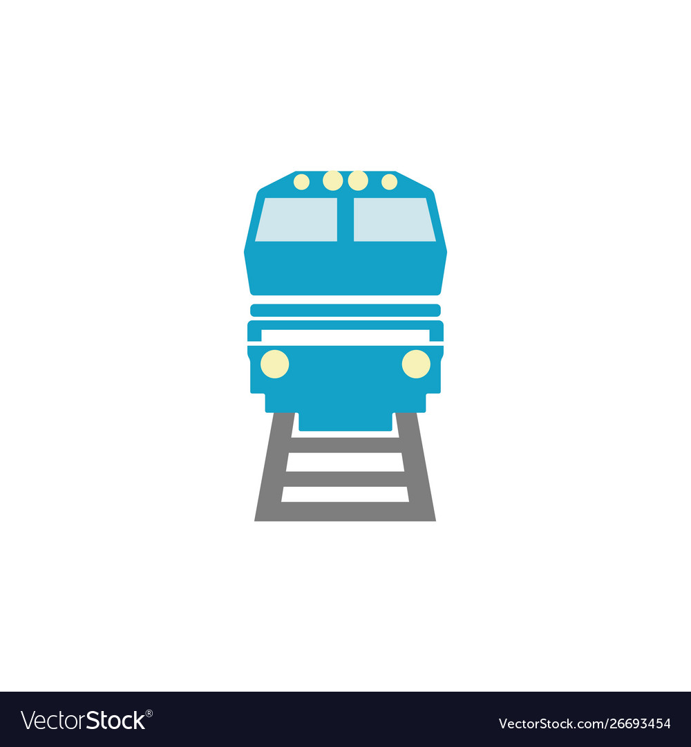 Subway train icon logo element Royalty Free Vector Image