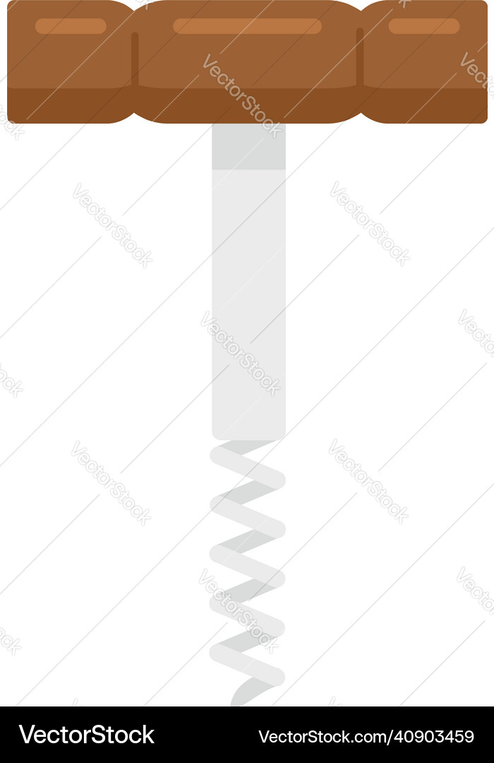 Corkscrew icon flat isolated Royalty Free Vector Image