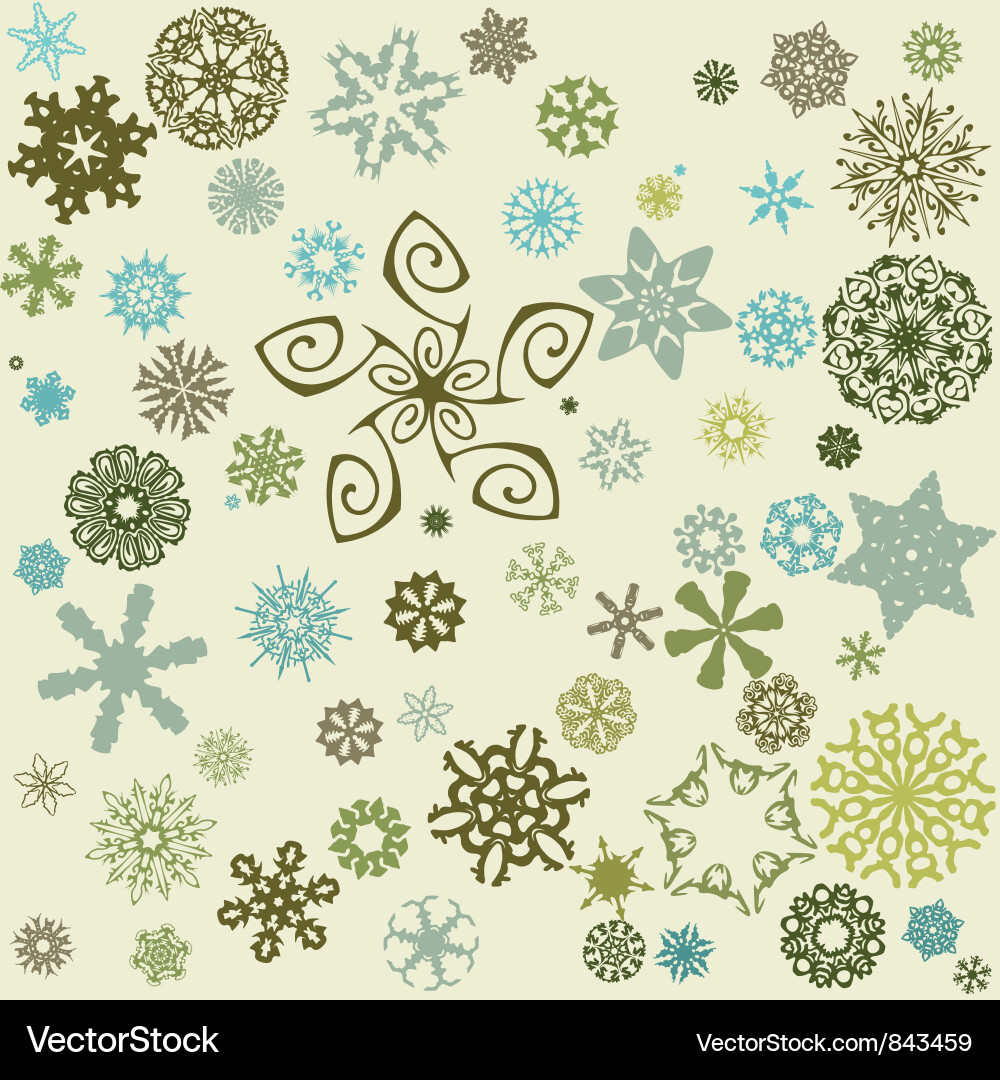 Decorative snowflake background Royalty Free Vector Image