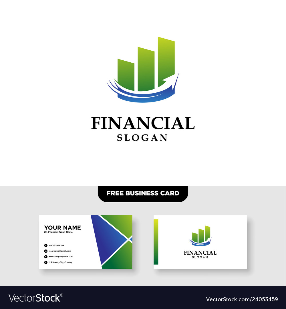 Financial logo template accounting Royalty Free Vector Image