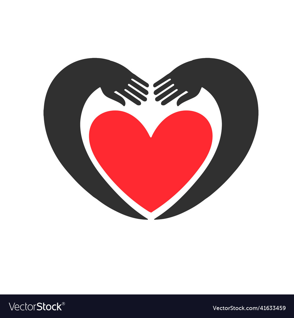 Hands forming a heart symbol Royalty Free Vector Image