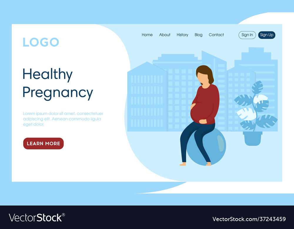 Healthy pregnancy concept Royalty Free Vector Image