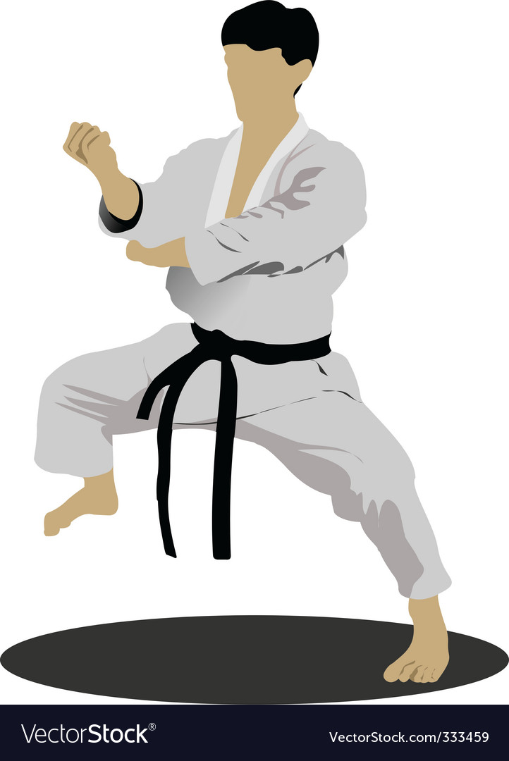 Karate sportsman Royalty Free Vector Image - VectorStock