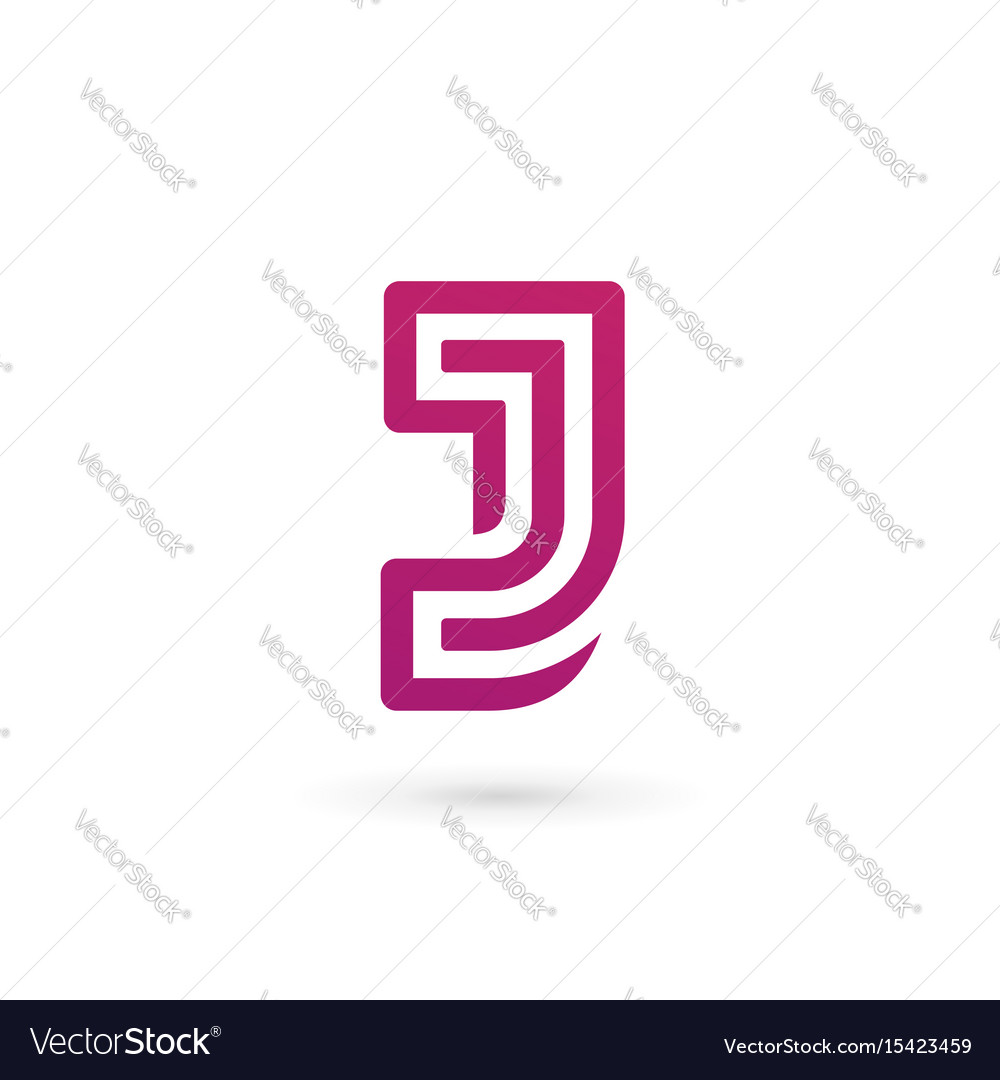 Letter j logo icon design template elements Vector Image