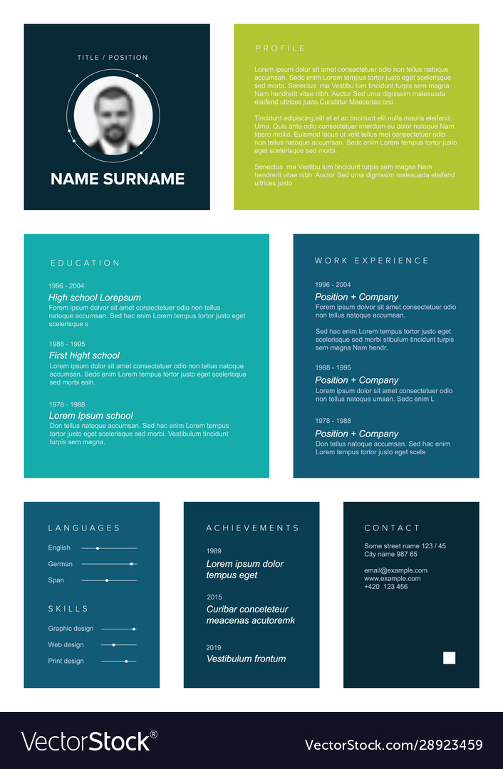 Minimalist teal resume cv template