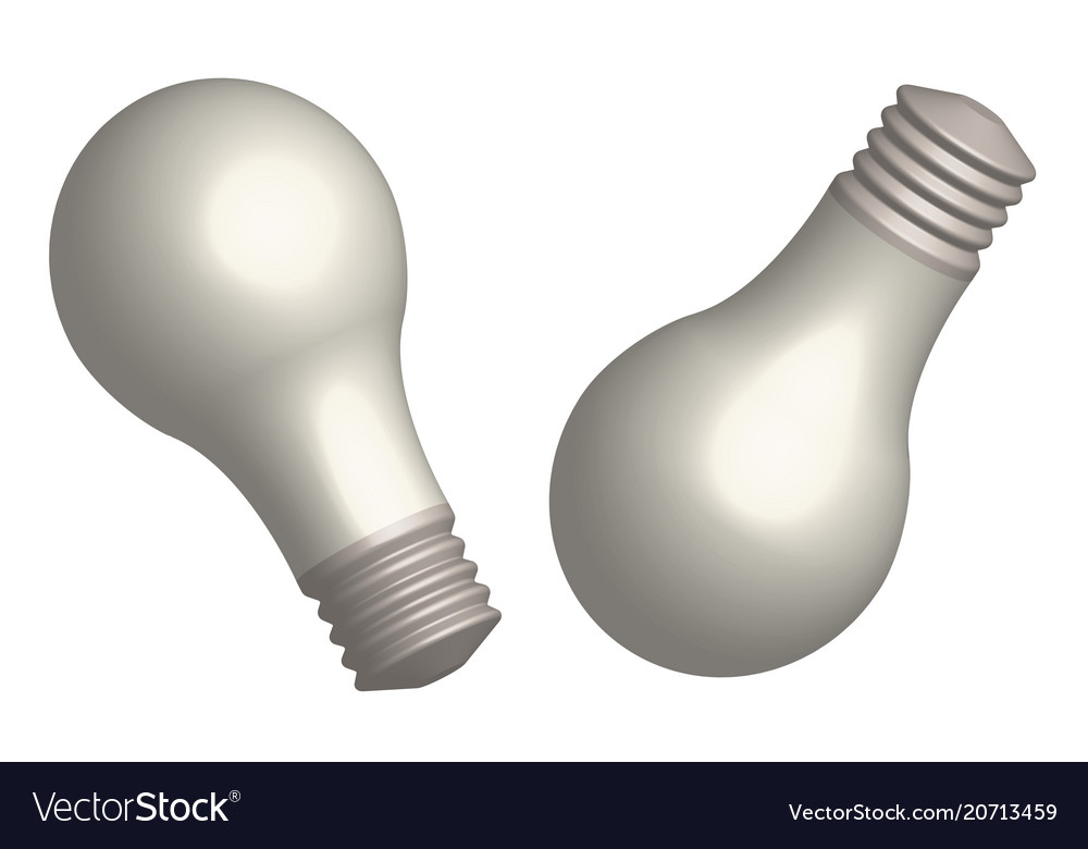 Set of light bulbs in 3d view